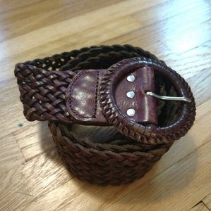 American Eagle Wide Braided Genuine Leather Belt